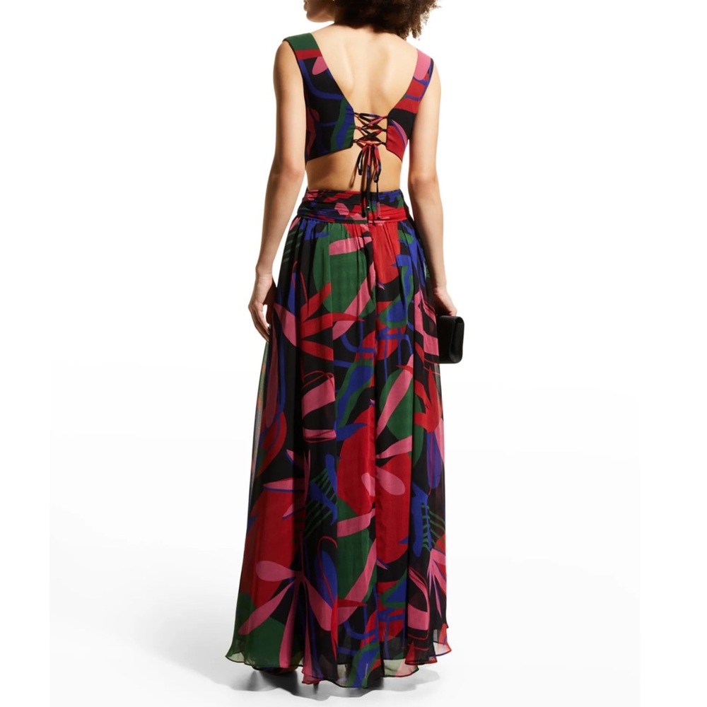 PatBO Rio Cut Out Ruffle Maxi Dress Multicolor 4 NWT - Picture 5 of 16